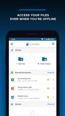 FileCloud android App screenshot 1